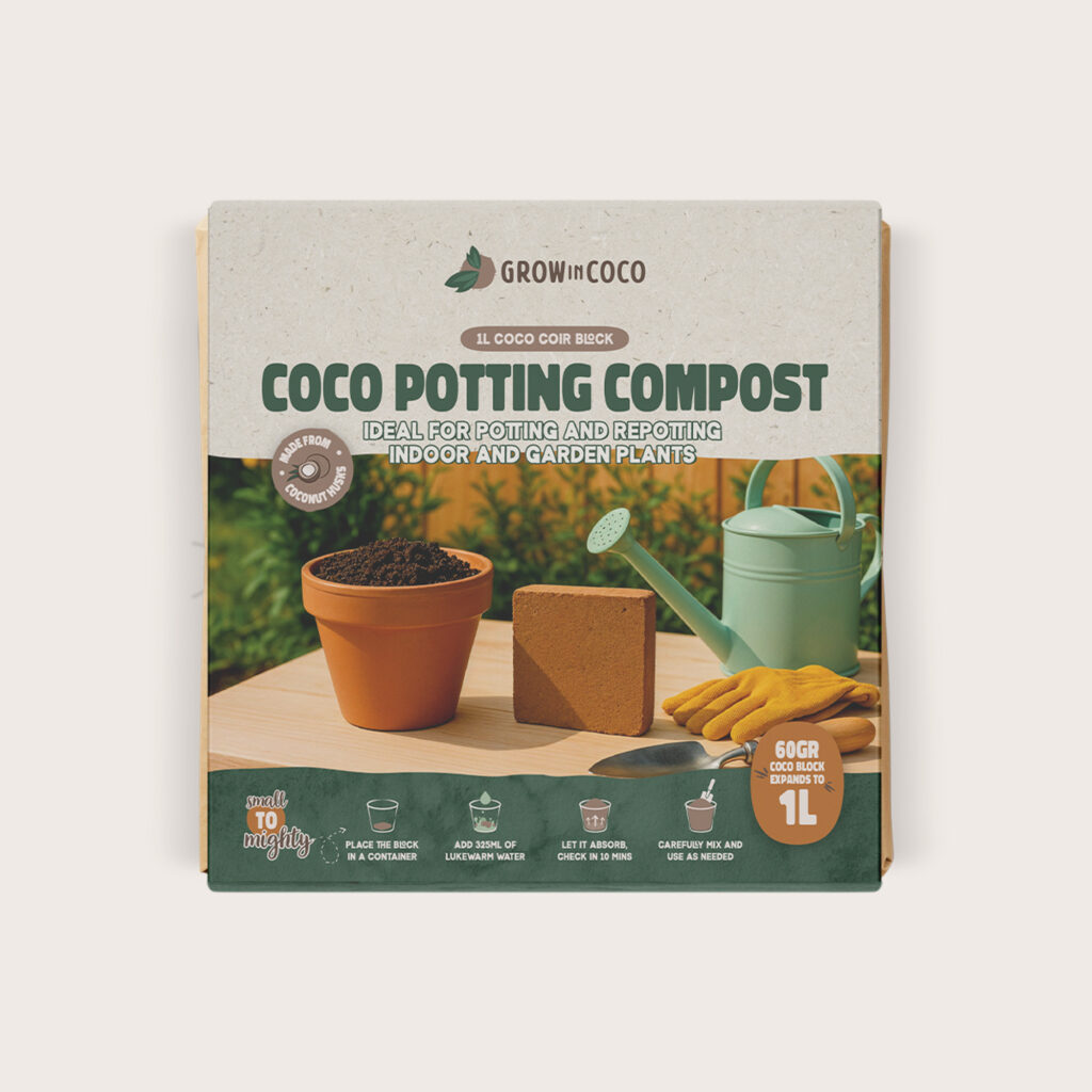 Grow in Coco – 1L Compressed Coco Coir Block | GROWinCOCO