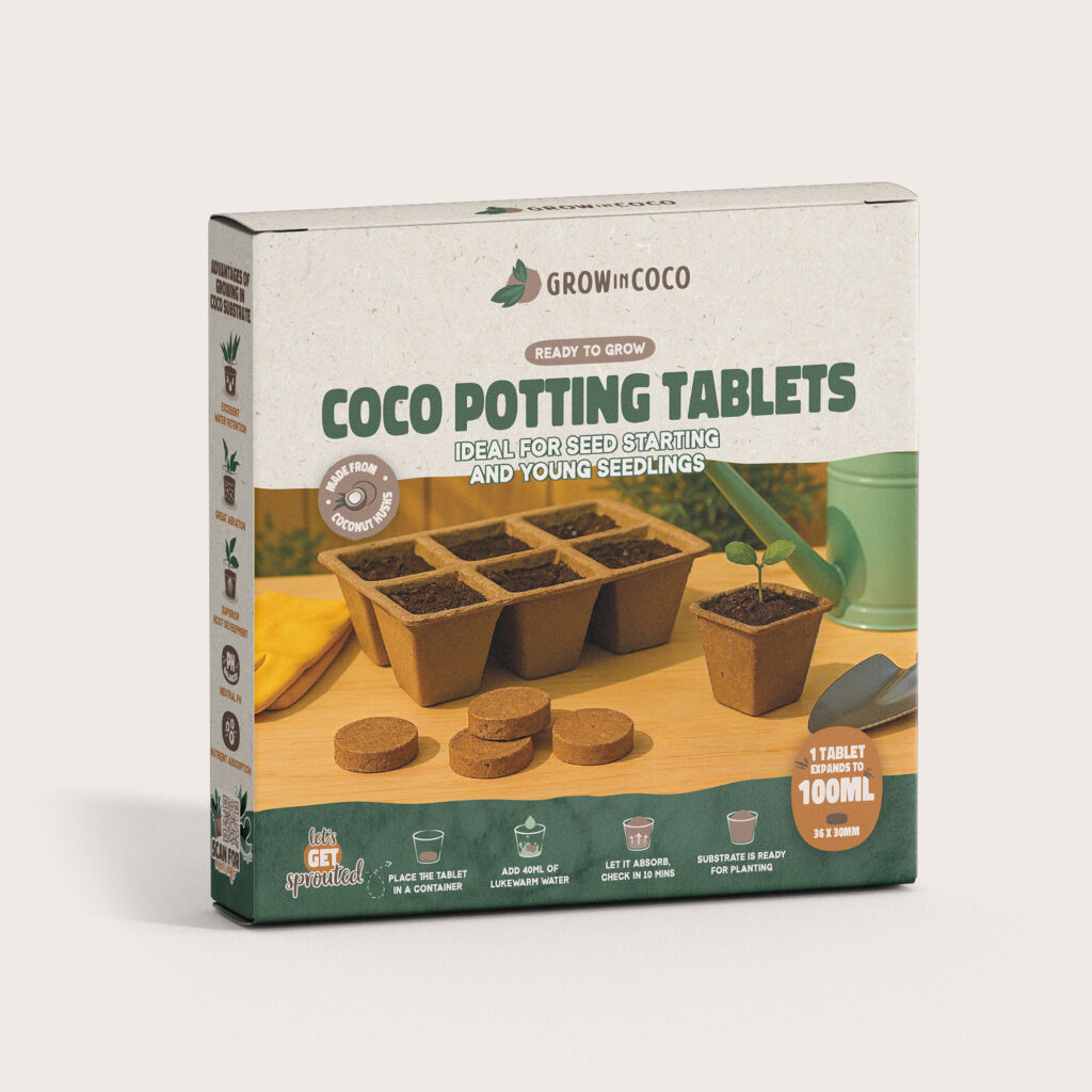 Grow in Coco Potting Tablets – 36 pieces x 30mm | GROWinCOCO